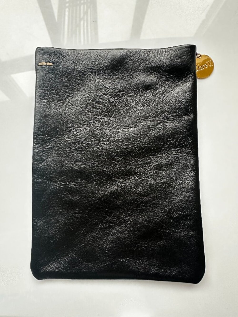 Clare V Black Leather Poche No Strap